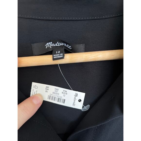 NWT Madewell Black Midi Dress - Picture 11 of 15